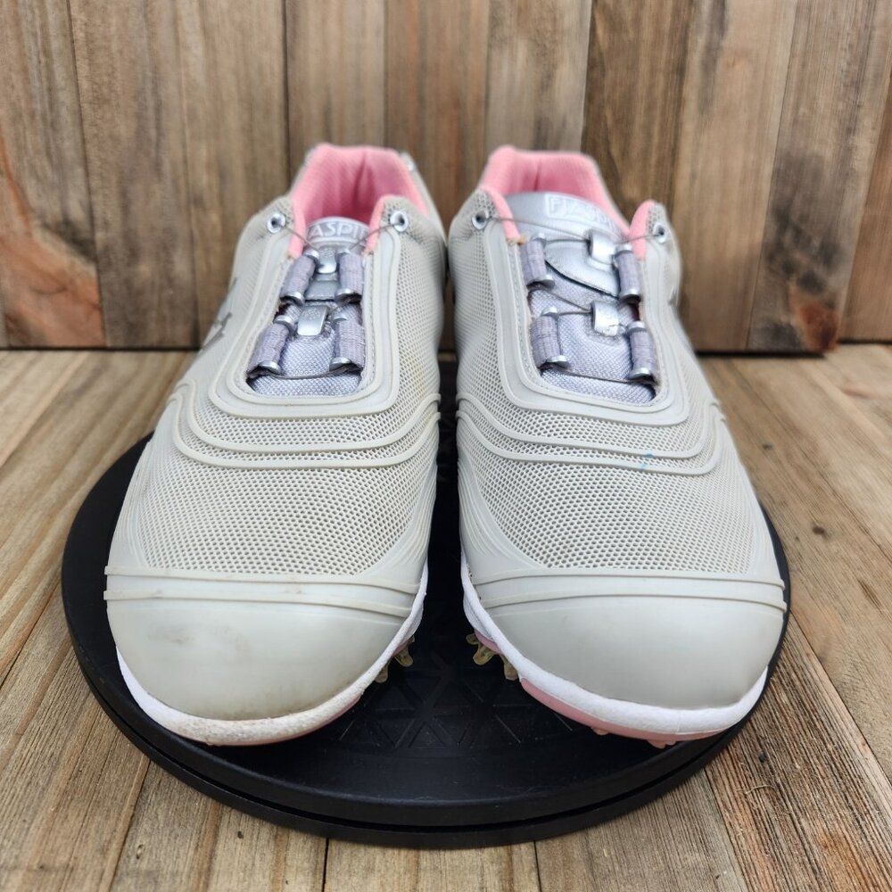 FootJoy Women's Gray and Pink Athletic Golf Shoes - Picture 2 of 9